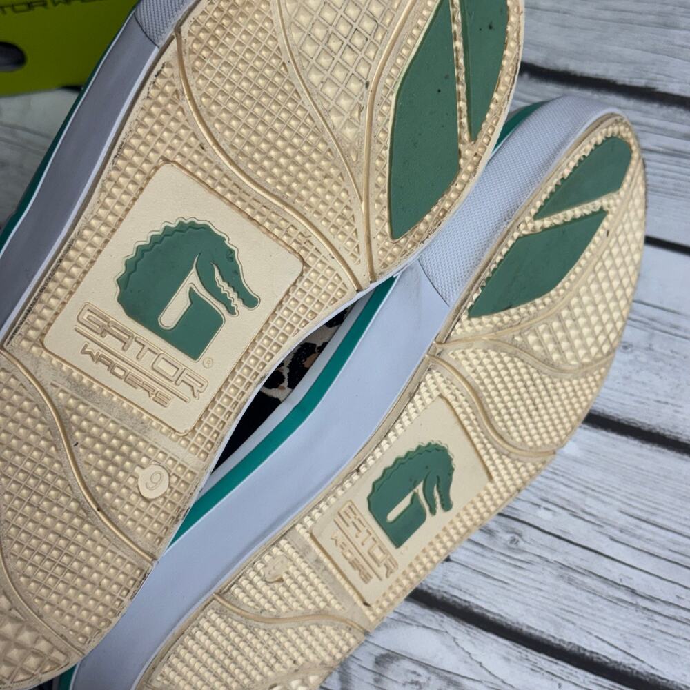 Gator Wader Camp Boots | Womens - Leopard/Aqua Size 9 - Picture 3 of 8